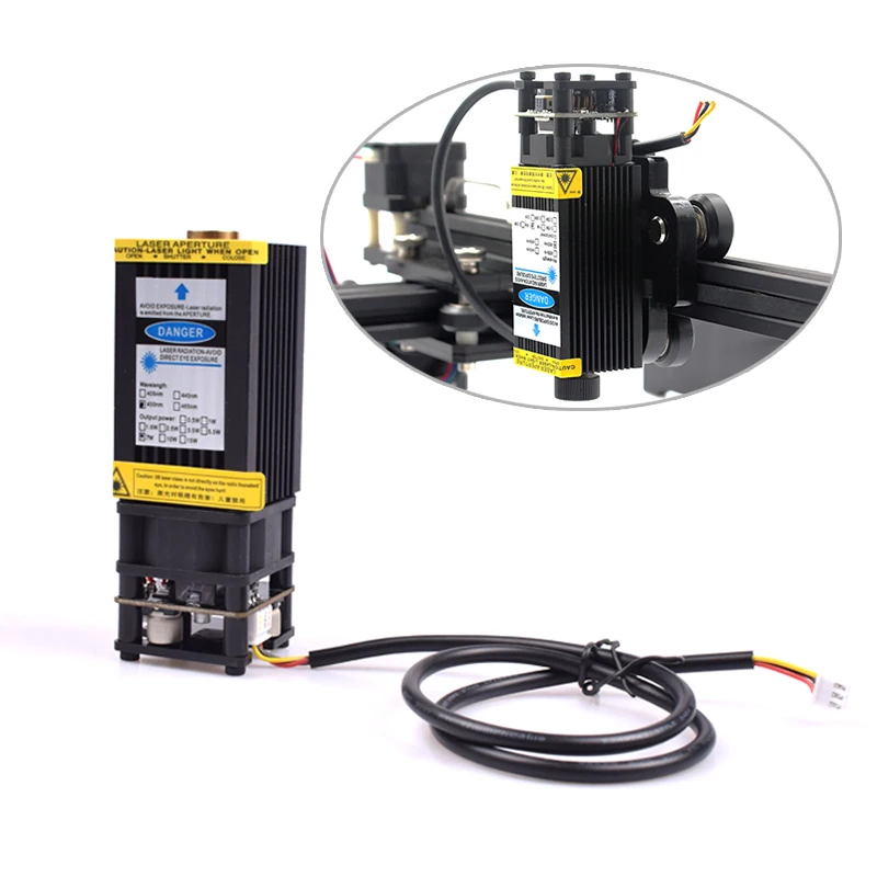 0 5 W/2 W/3 W/5 Вт/7 Вт/15 Вт лазерный модуль 405nm 450nm TTL PWM резка древесины гравирующие принт