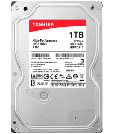 Toshiba HDD 1 ТБ Sata3 Desktop 7200 об./мин. Drevo жесткий диск ПК Внутренний Жесткий PC дешевые| |