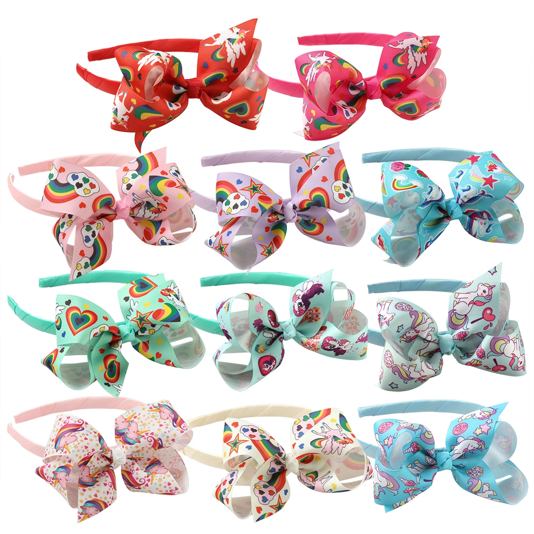 Единорог лента радуга единорог аксессуары для волос 1 шт. 4 5 дюйма|hair bows|hair bows for