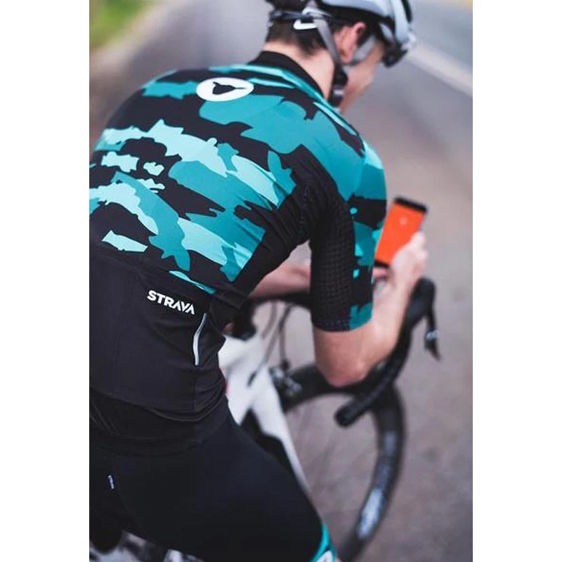 Мужская велосипедная трикотажная футболка с коротким рукавом и черной овечкой