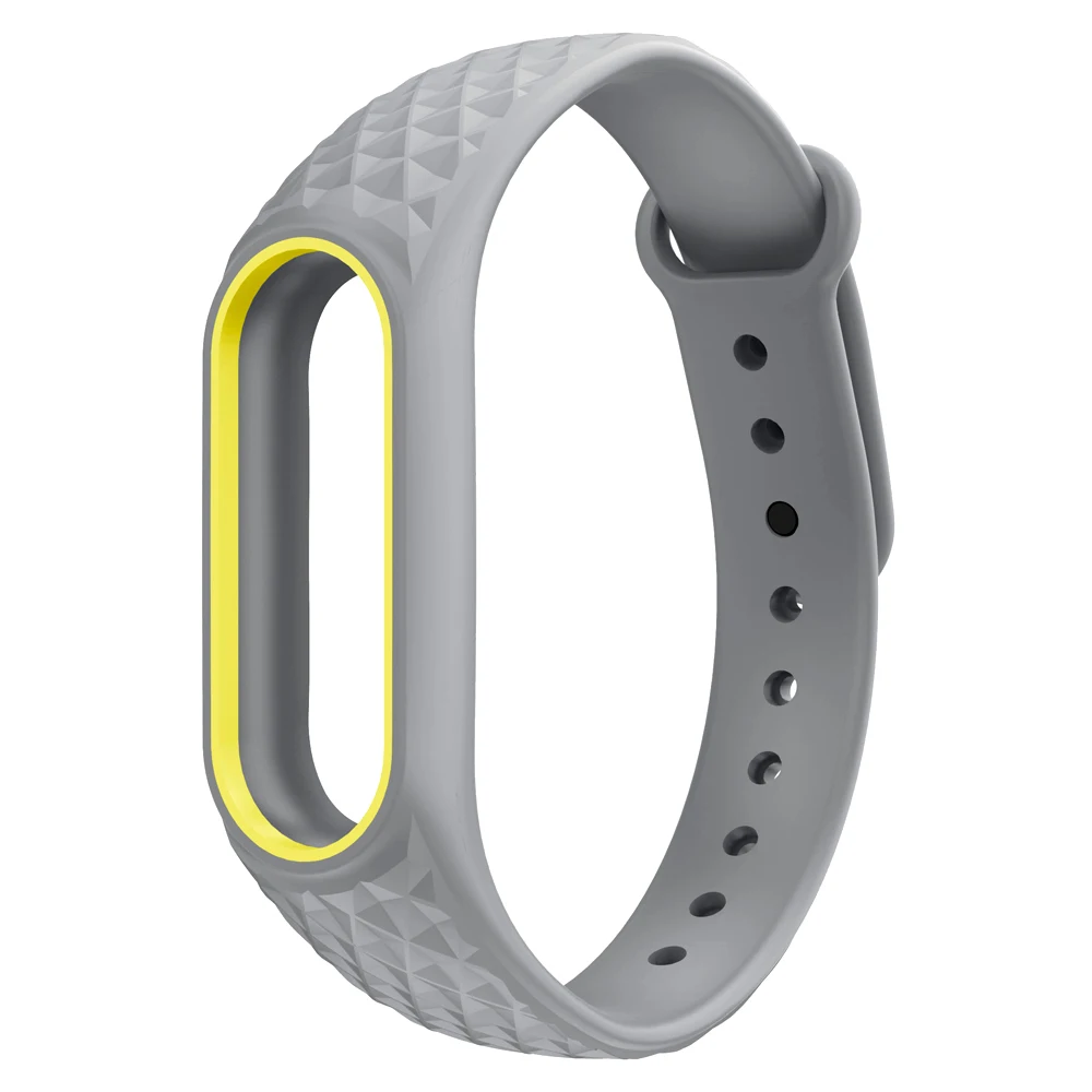 yellow and gray Умный ремешок для Xiaomi Band 2, цветной сменный мужской Т-образный ремешок, браслет для M2, умный Браслет для женщин и мужчин - Цвет: yellow and gray