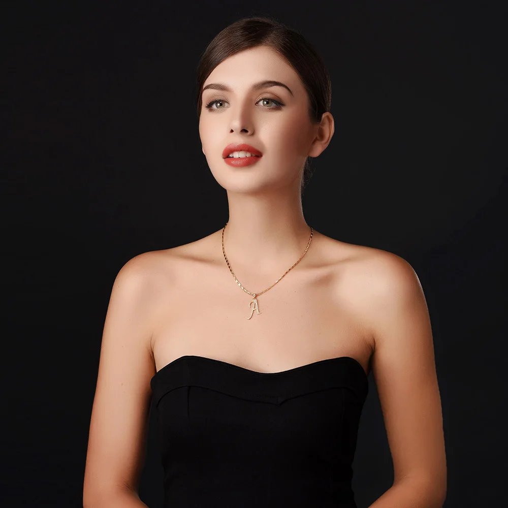 Начальная Письмо Подвески и Ожерелья Женщины/Мужчины Персонализированные