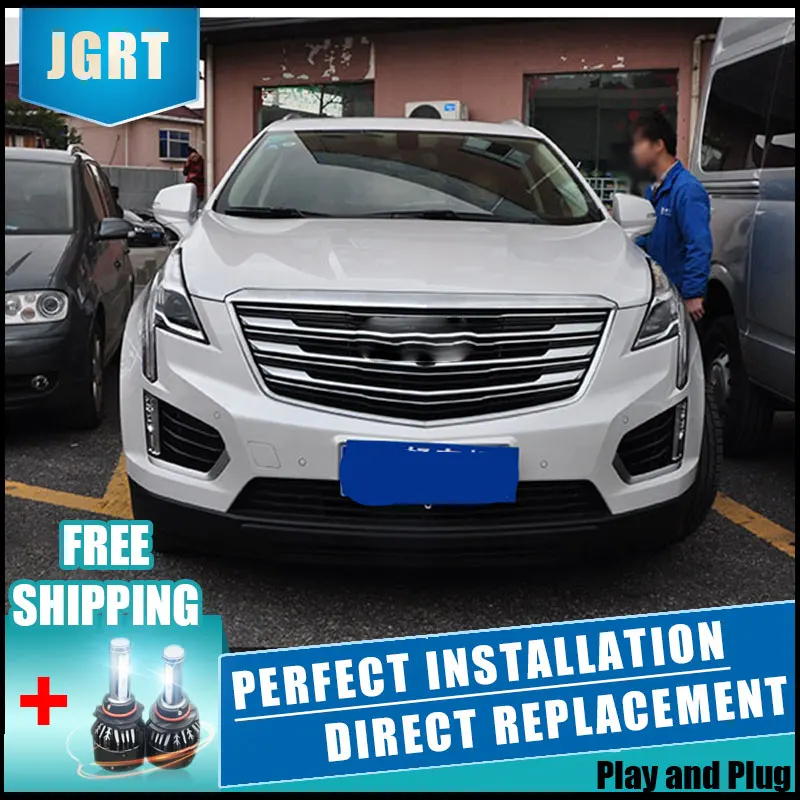 2 шт. светодиодный фары для Cadillac XT5 16 18 Автомобильный свет двойной ксеноновые