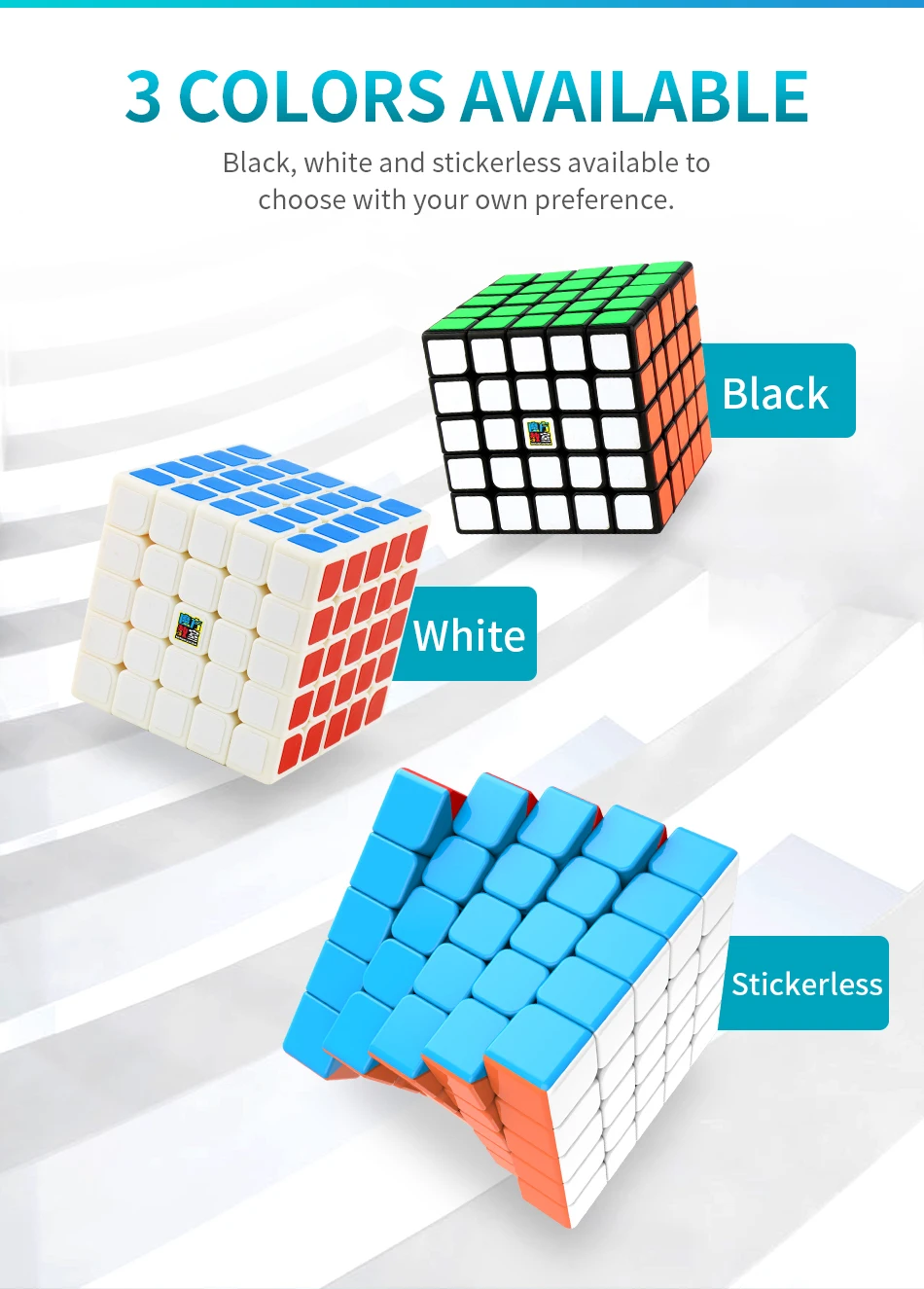 MoYu cubing класс meilong 5x5x5 магический скоростной куб без наклеек профессиональные Кубики-головоломки Развивающие игрушки для детей