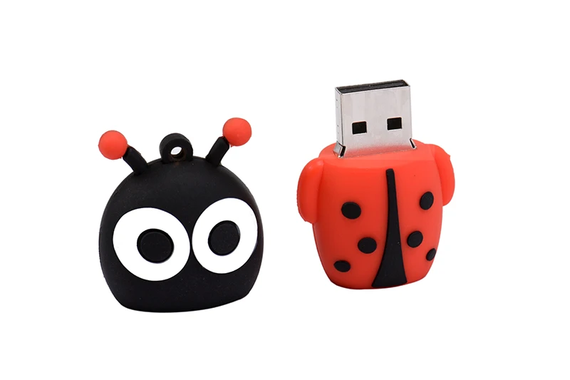 Usb флеш-накопитель, диск, милый жук, карта памяти, флешки, персональный мини-прыжок, 4 ГБ, 8 ГБ, 16 ГБ, 32 ГБ, 64 ГБ, божья коровка, usb 2,0
