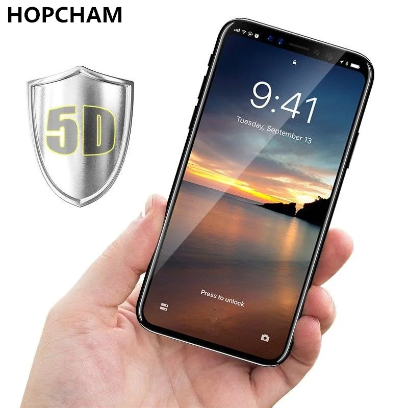5D изогнутый экран протектор для iPhone 8 7 Plus край Полный Круглый закаленное стекло