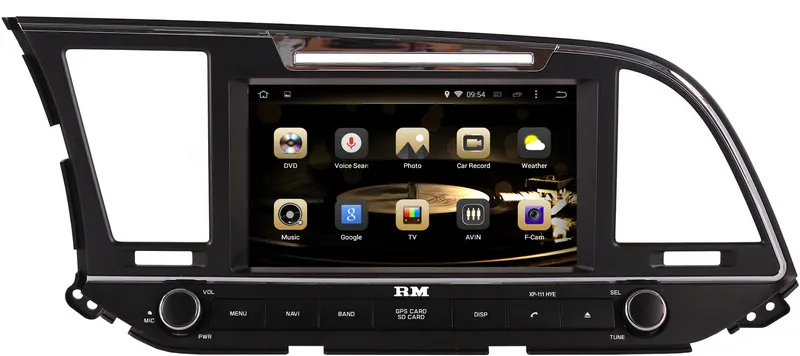 Android 7 1 головное устройство Автомобильный dvd плеер для Hyundai Elantra 2016 с GPS навигацией