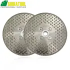 Алмазные режущие и шлифовальные диски SHDIATOOL, двухстороннее Алмазное Колесо с гальваническим покрытием и фланцем M14, 125 мм, 2 шт.
