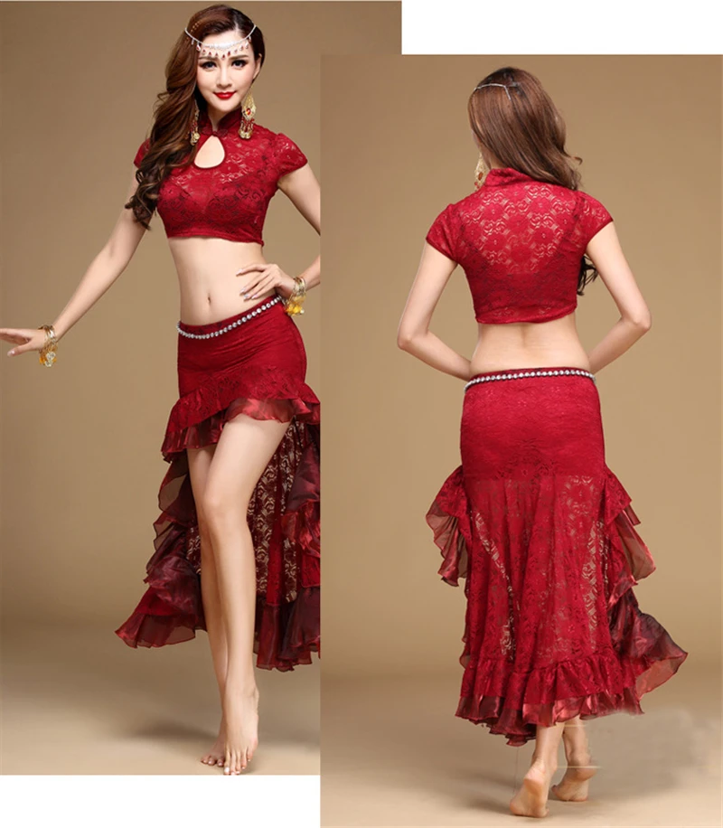 Сексуальный экзотический Индийский танец живота кружевное платье костюм