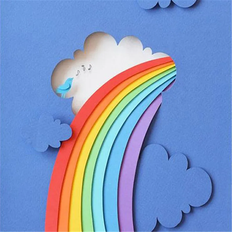 Металлические режущие штампы Rainbow Cloud для скрапбукинга трафарет тиснения