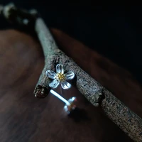 high quality 925 sterling silver flower earrings for women fashion trendy floral cute earrings female girl jewelry silver earing