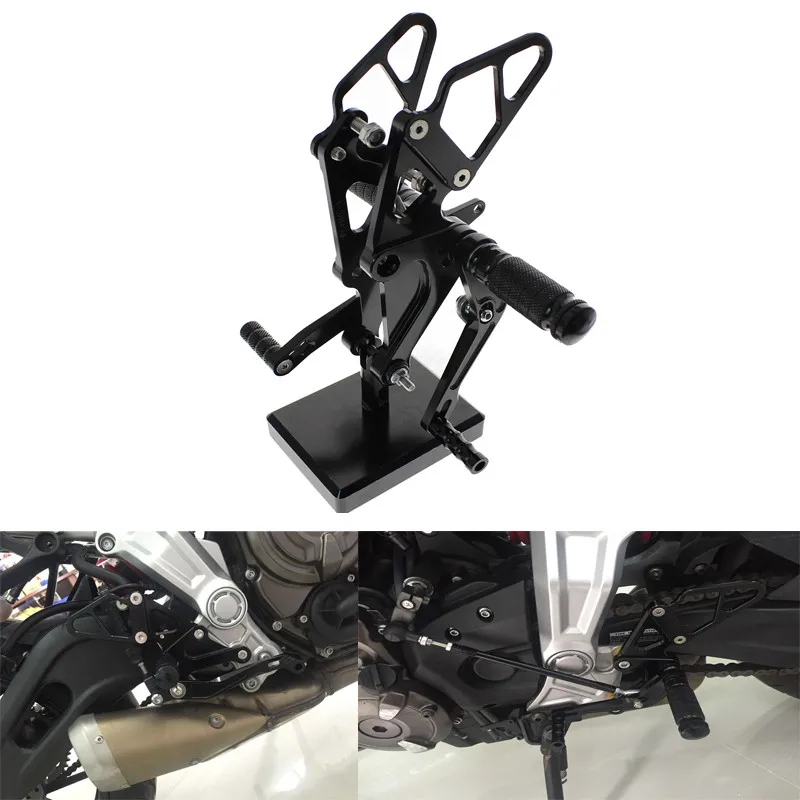 Для YAMAHA mt-07/FZ07 2013-2017 XSR700 2015-2018 Алюминиевые Регулируемые подножки для мотоцикла