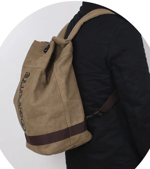 Сумка ETN Мужская холщовая модный дорожный ранец Повседневная дорожная сумка для