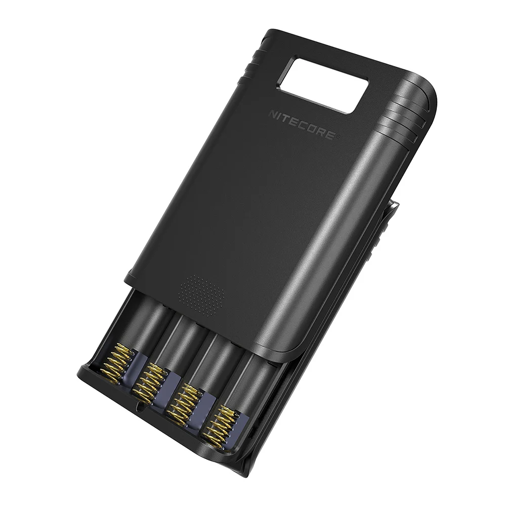 2 в 1 зарядное устройство NITECORE F4 с четырьмя слотами гибкий внешний аккумулятор