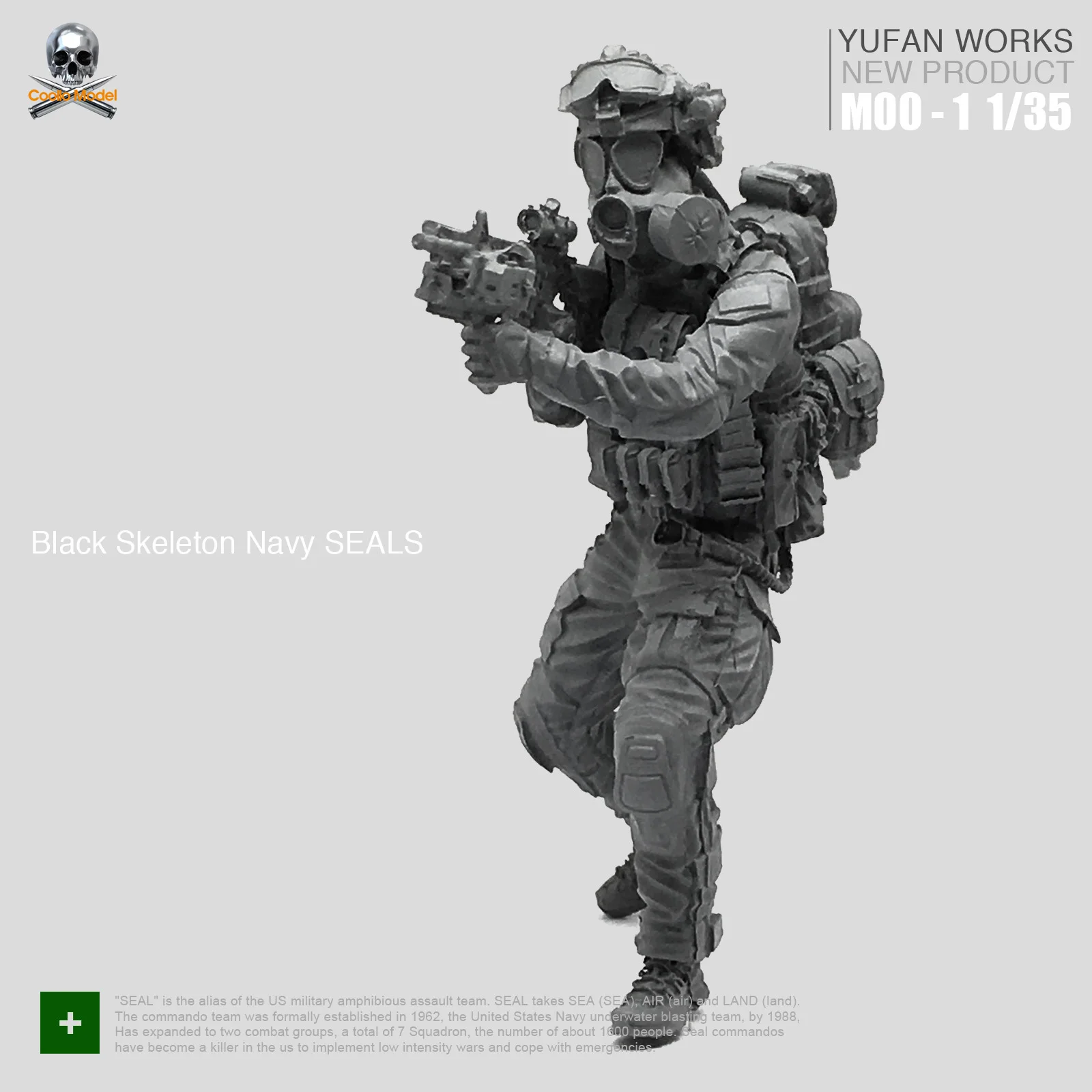 1/35 полимерные фигуры Solider модельные наборы черный скелет морские уплотнения MOO
