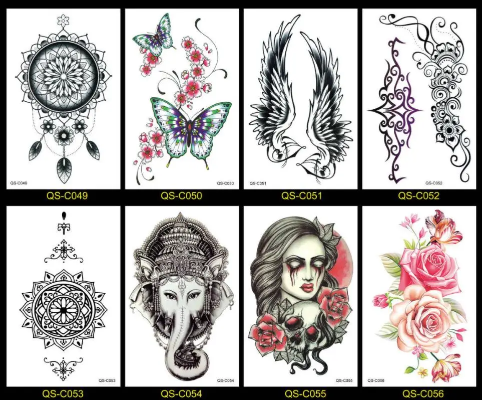 87 Стиль Водонепроницаемый 3D рукав для временного макияжа татуировки стикер