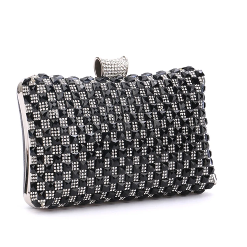 

Роскошные стеклянные вечерние сумки с бриллиантами Bling Classic Стразы Золотая Сумка-клатч Свадебный Кошелек для невесты