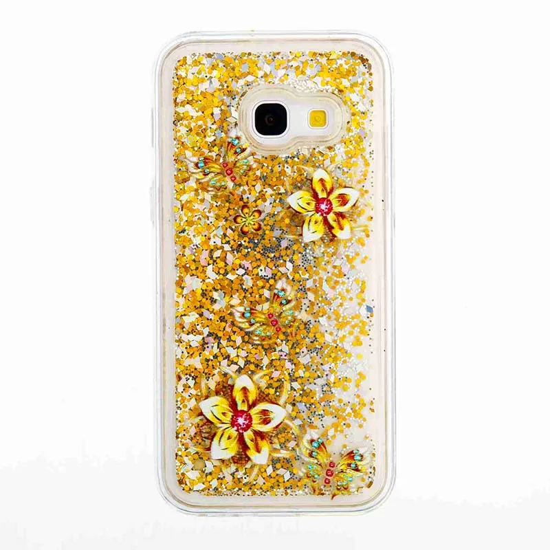 Golden Butterfly Чехол Biencaso с зыбучим песком и блестящей звездой для samsung Galaxy A3 A5 S5 S6 S7 Edge прозрачный мягкий чехол из ТПУ B31 - Цвет: Golden Butterfly