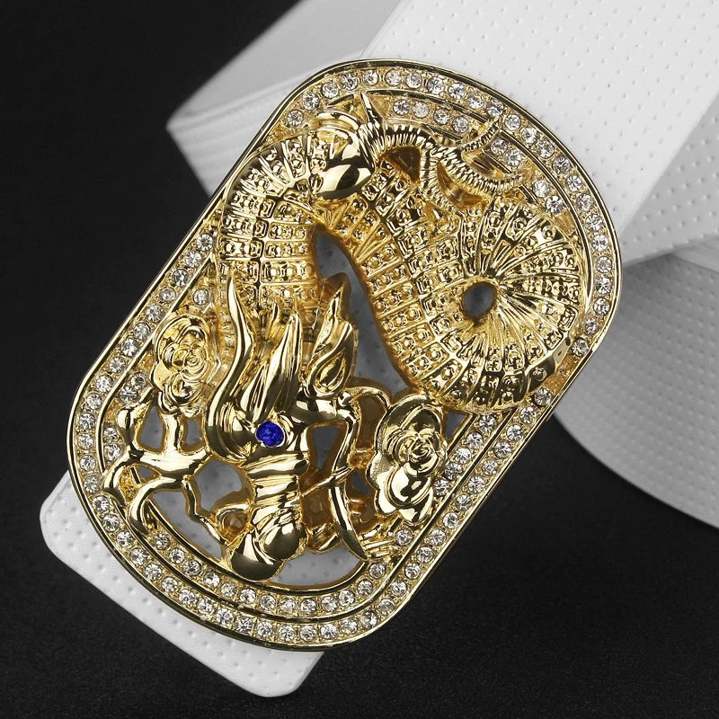 Chinese style dragon golden buckle belts mens Cowskin fashion genuine leather famous brand designer cintos masculinos vintage | Аксессуары