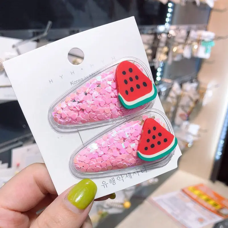 1pc red Ruoshui/1 шт./5 шт., женские заколки для волос из смолы и фруктов, модные заколки, украшения, прекрасные заколки в Корейском стиле, аксессуары для волос, ручка - Цвет: 1pc red