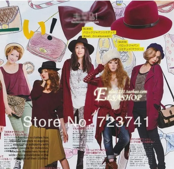 В наличии! Новинка 2017 модная женская шерстяная шляпа с большими полями шапки fedoras