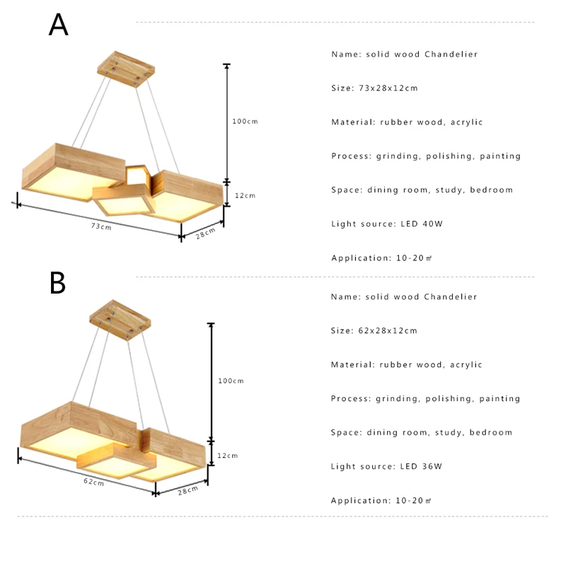 Бесплатная доставка подвесные светильники из цельного дерева для ресторана