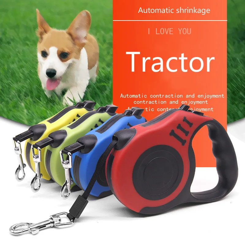

Automatic telescopic traction rope pet tractor small and medium-sized dog cat plastic manufacturers direct sales