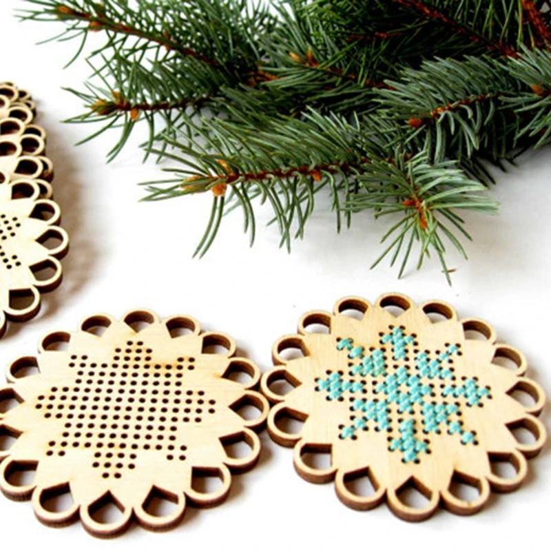 Вышивка крестом деревянные заготовки снежинка|snowflake|snowflake wood |