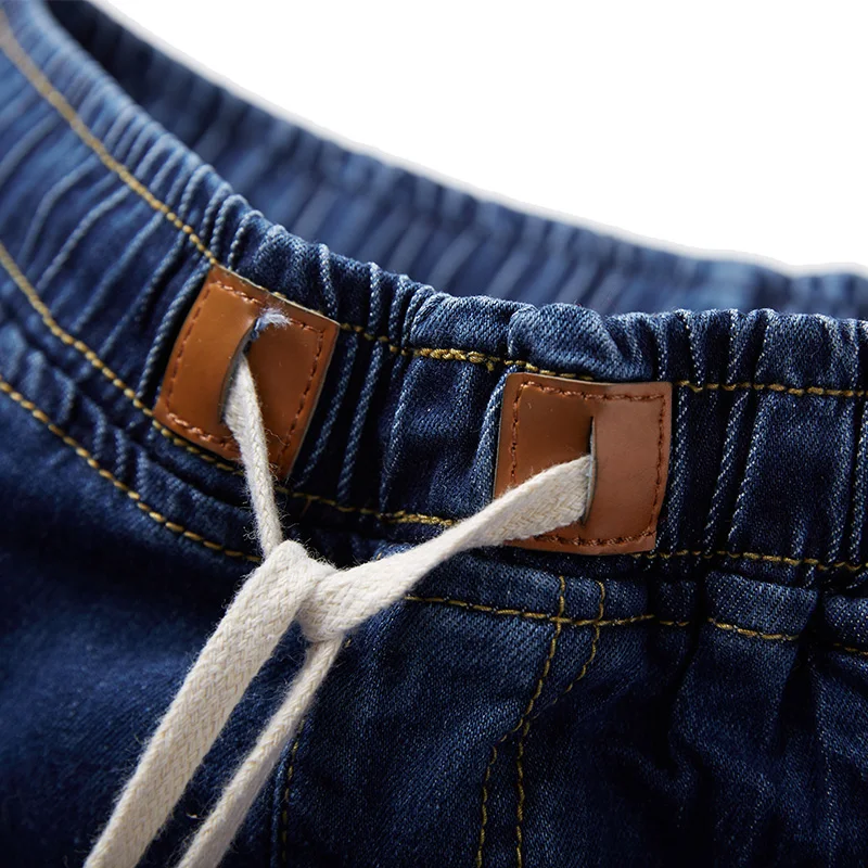 Большие джинсы Для мужчин эластичные 5XL 6XL 7XL 8XL большой Размеры с Эластичная лента