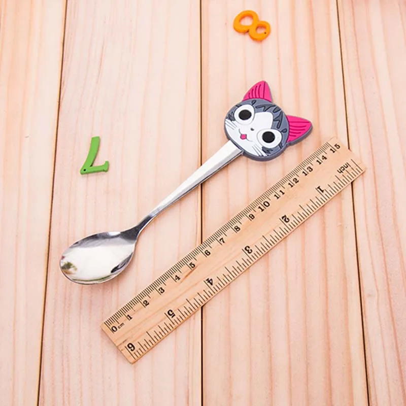 1 шт. кофейная ложка из нержавеющей стали Мультяшные ложки кошка уникальные