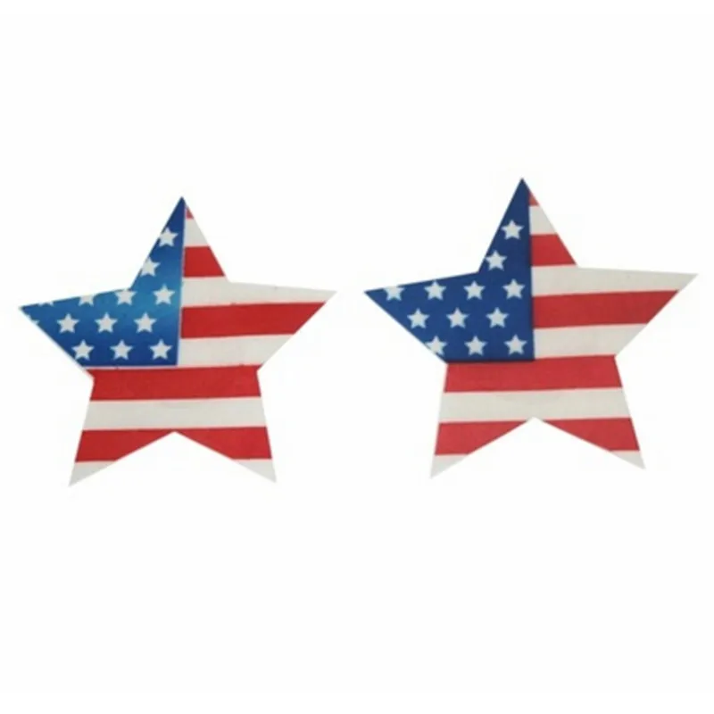 Наклейка на грудь в форме звезды с американским флагом дизайнерский бюстгальтер