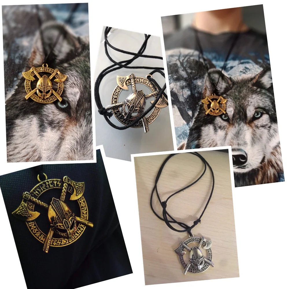 Викинг Wicca человек Valknut Молот Тора Маска 24 скандинавские руны Ирландский Узел Mjolnir заявление Женщина Ожерелье Подвески Ювелирные изделия