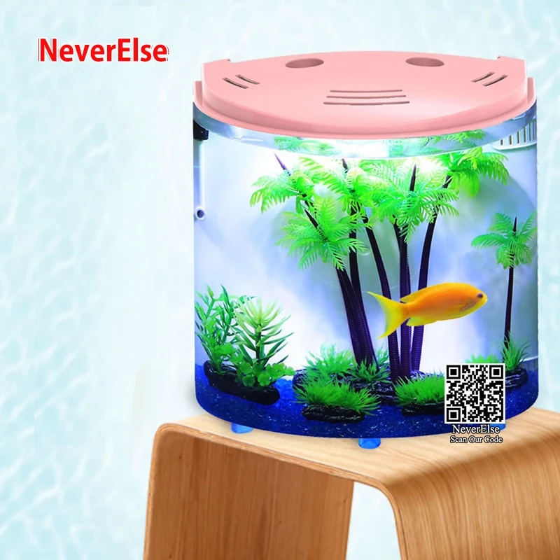 USB Настольная аквариумная маленькая рыбка светодиодное освещение водяной насос