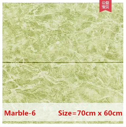 Marble-6 70cm x 60cm 3d стерео наклейки на стену спальня обои самоклеющиеся гостиная фон стены водостойкий поролон декоративные наклейки на стену - Цвет: Marble-6 70cm x 60cm