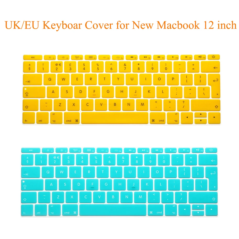 Для Macbook 12 кожа европейский ЕС/Великобритания ЕВРО английский силиконовый чехол