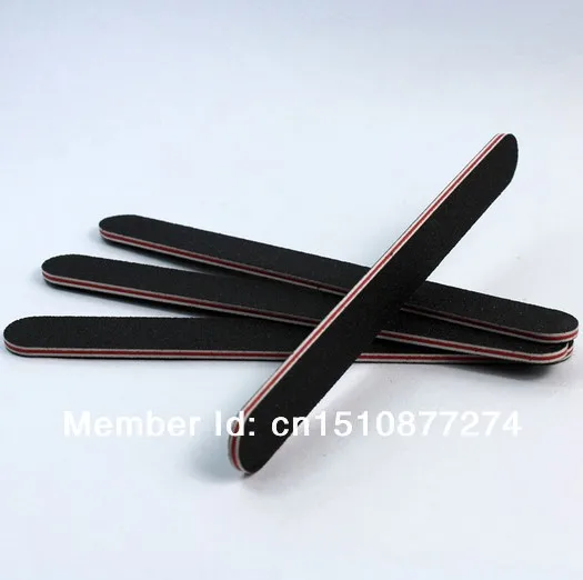 2014 HOT 50 Pcs Professional Nail Files Buffer Buffing double side black color round nail file Grit Sandpaper Free Shipping | Красота и