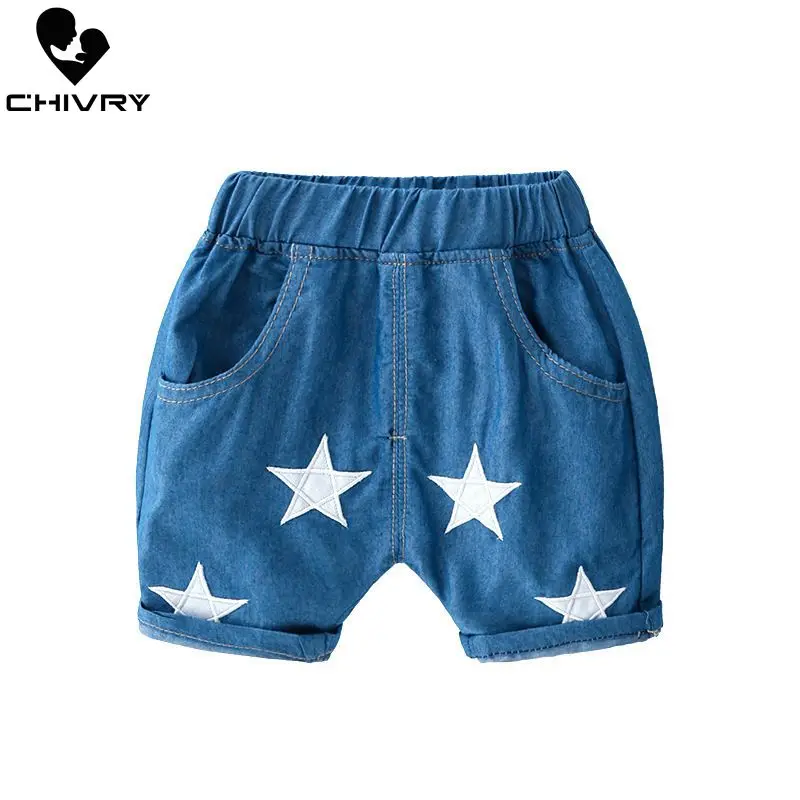 Детские летние пляжные шорты для мальчиков 2019 детские брюки джинсовые маленьких