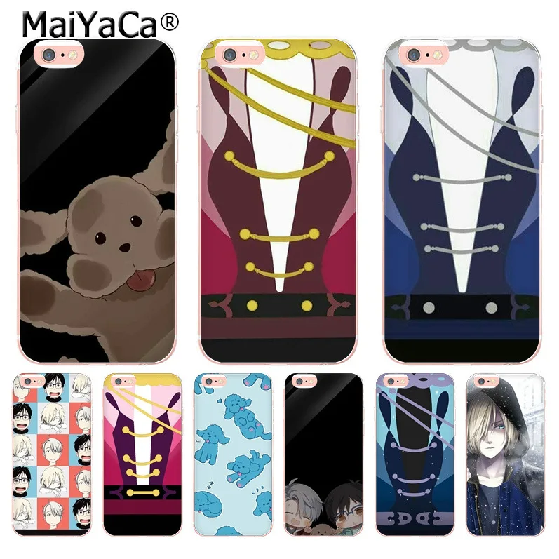 Прозрачный чехол для телефона в стиле аниме yuri on ice victuri iphone 12 11 Pro 8 7 6 6S Plus X 5 5S SE XS XR