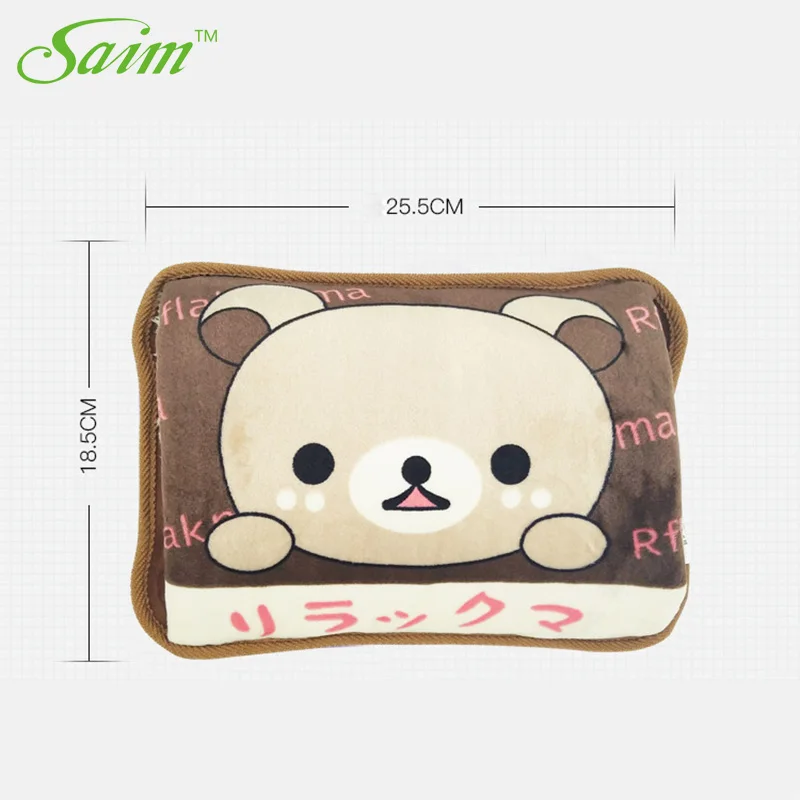 Saim мультяшная электрическая бутылка для горячей воды безопасная грелка рук 220 в