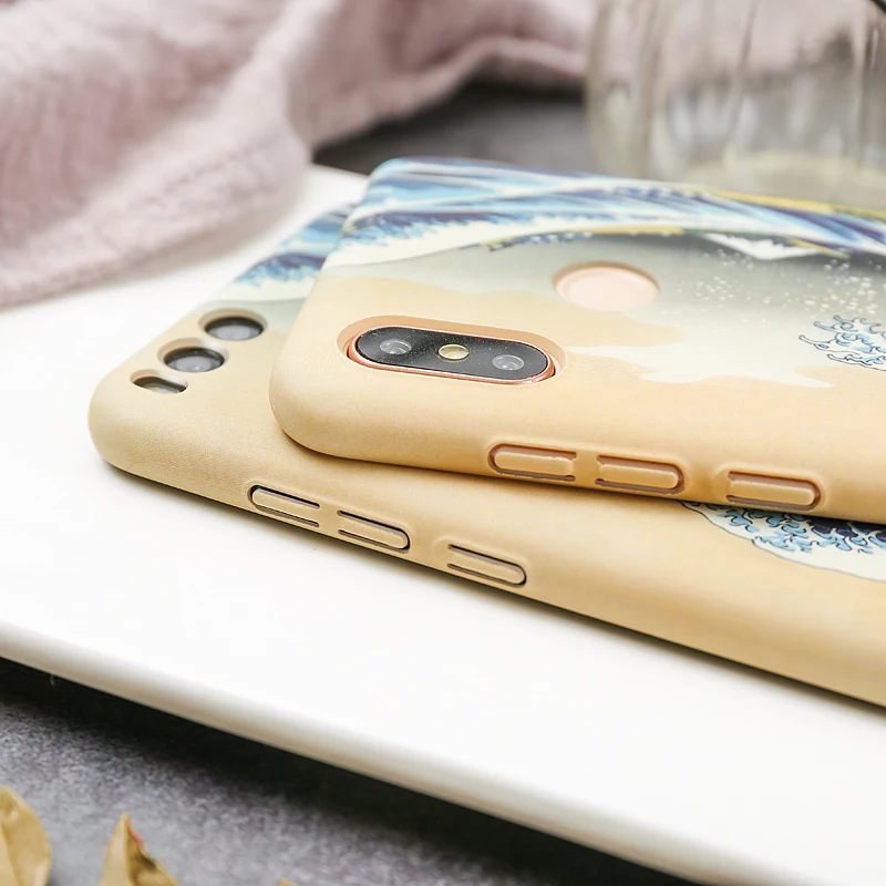 Японский Edo период канагава серфинга волны жесткий чехол крышка для XIAOMI MI9 MI8 MI8SE MI8LITE MIX3 MIX2S NOTE3 MI6 A2 A1