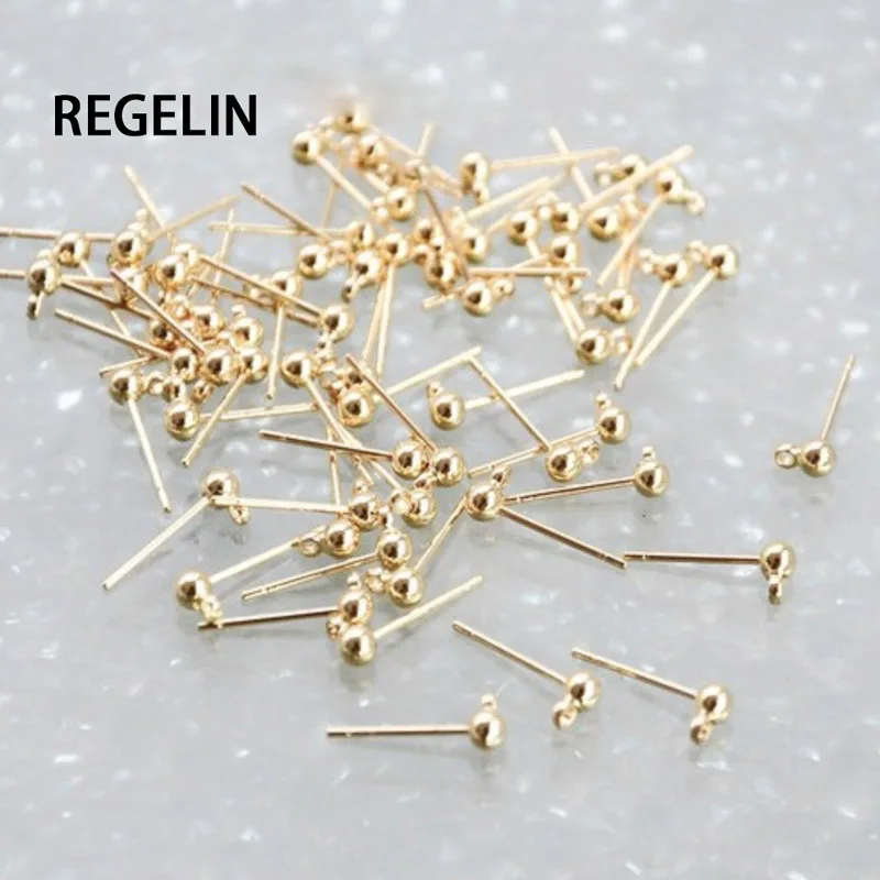 Серьги гвоздики REGELIN из нержавеющей стали с серебряным/золотым покрытием серьги