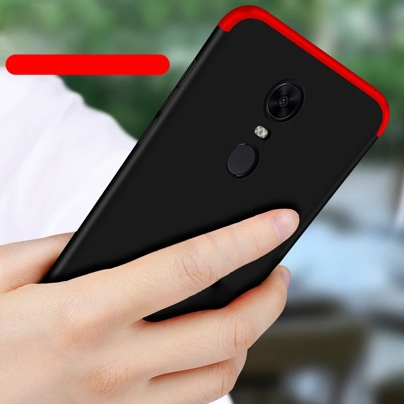 Ударопрочный Тонкий чехол для Xiaomi Redmi 5 Plus с полной защитой на 360 градусов Матовый
