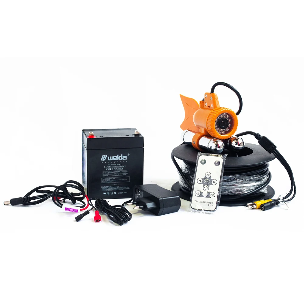 Подводная рыбалка Камера комплект с 100 м глубины двойной привести бар и 7 дюймов