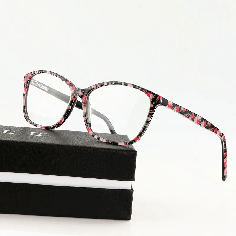 

2017 New Women's Glasses Frame Female Eyeglasses Frame Decoration Optical Glasses Prescription Eyewear Frame in Acetate Material