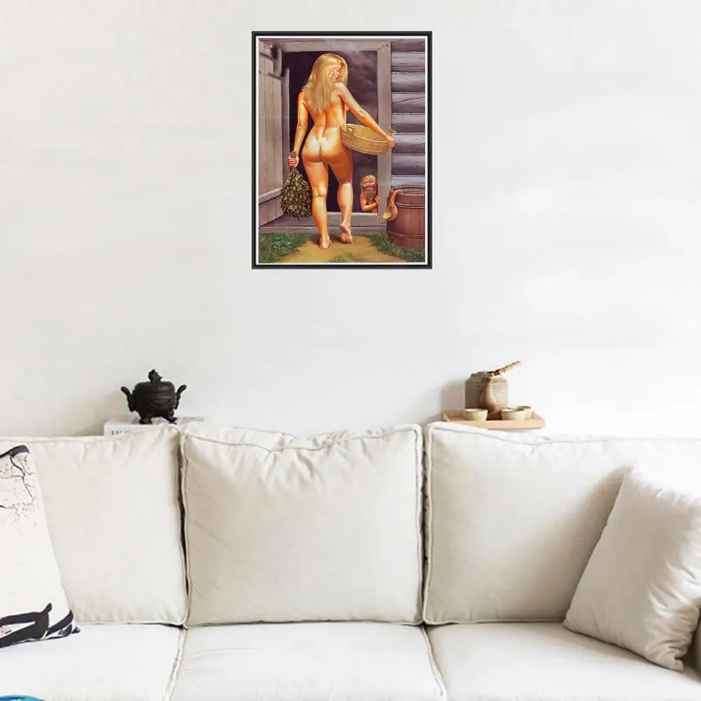 5D Diy Алмазная картина круглая дрель вышивка крестиком &quotЖенщина для купания&quot