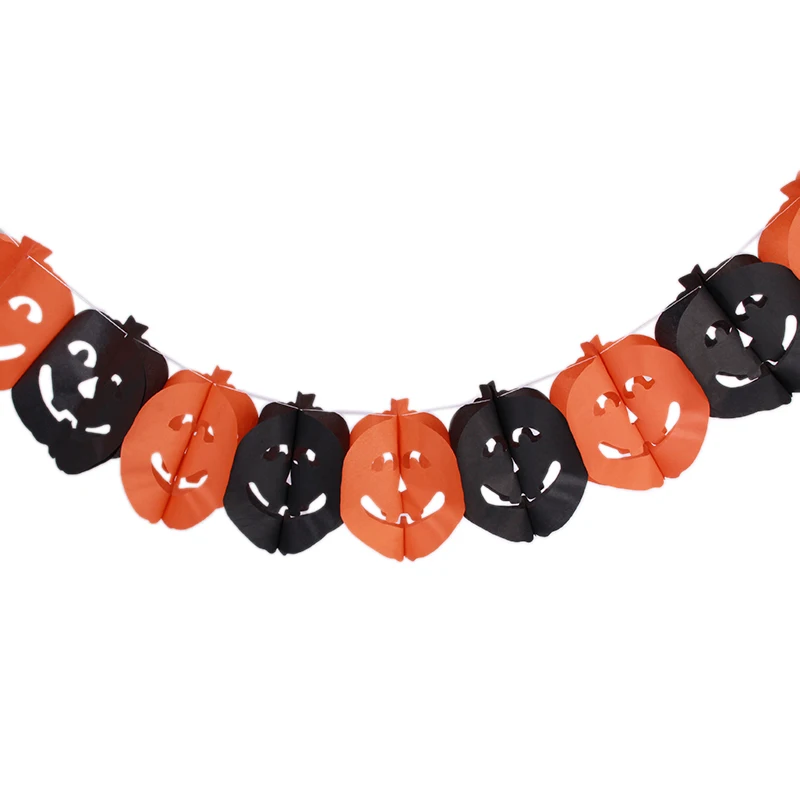 Новое поступление 2017 Бумага сеть гирлянда украшения тыква летучая мышь призрак