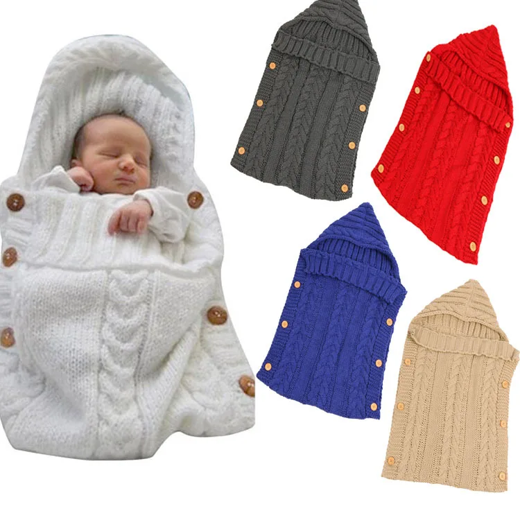 

Newborn Baby Wrap bag Kids Toddler Wool Knit Blanket Sleeping Mami Bag