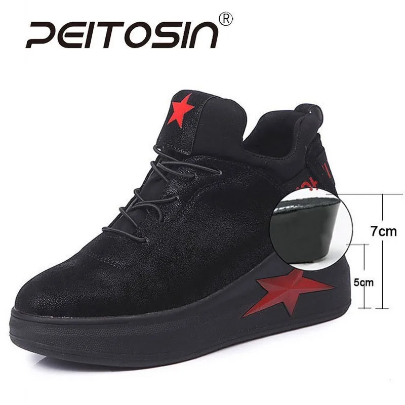 PEITOSIN 2018 Для женщин кроссовки обувь женщина высокая платформа танкетке осень зима