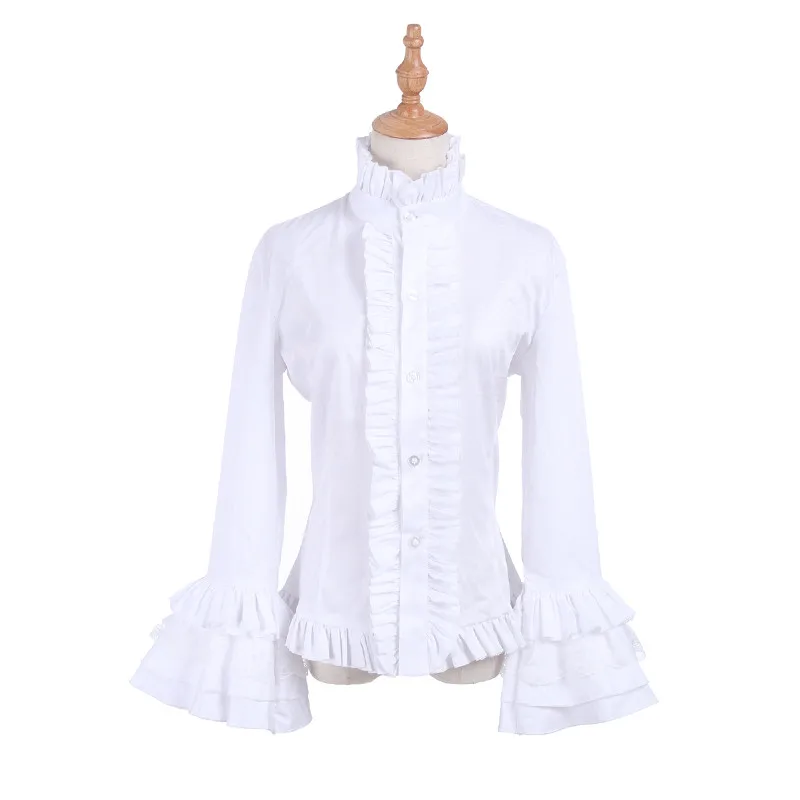 Блузка ROLECOS Женская белая с длинным рукавом|lolita costume|women cosplaywomens cosplay costumes |