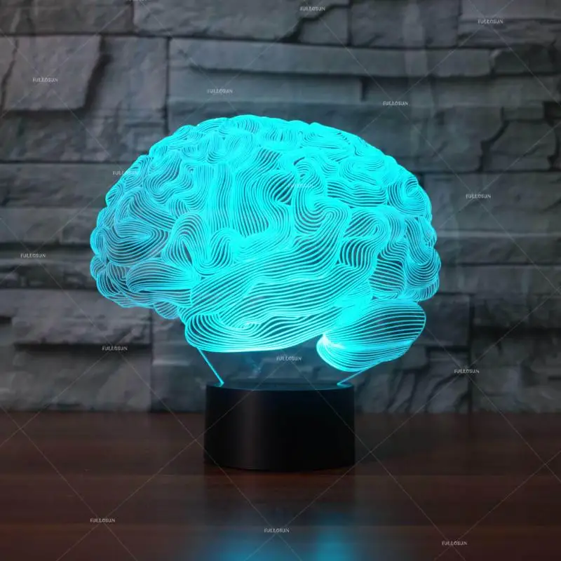 

3d настольная лампа для моделирования мозга, акриловый светодиодный прикроватный ночник, креативные электронные товары, настольная лампа д...